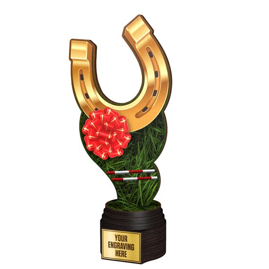 Trofeo de Madera Frontier Ecuestre a Full Color