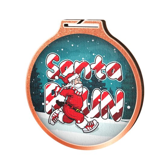 Medalla Habitat de Madera Ecológica Santa Bronce