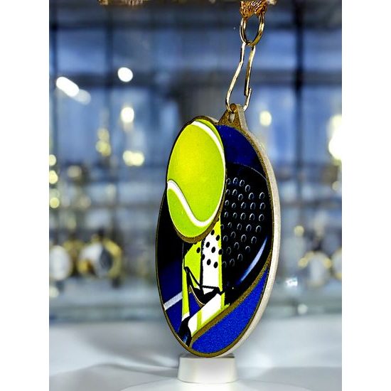 Medalla metálica para Pádel acero inoxidable