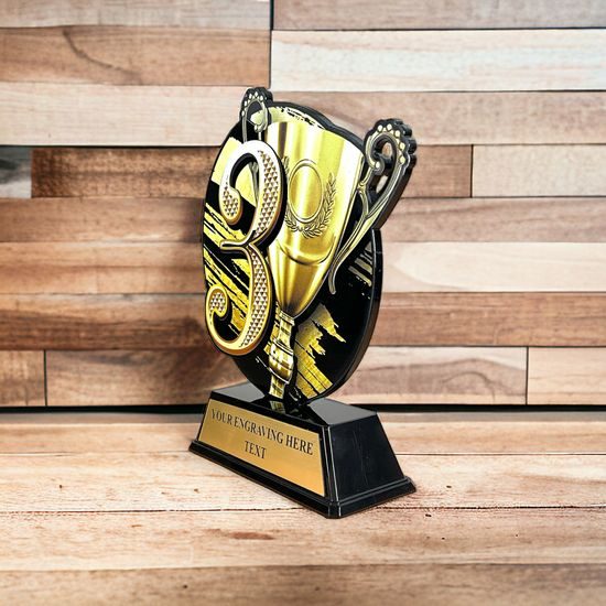 Trofeo Roswell en Acrílico Negro para 3er Lugar