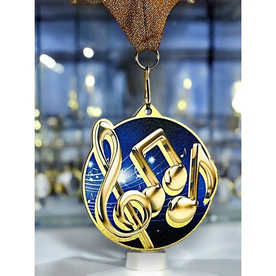 Medalla Metálica de la Música acero inoxidable