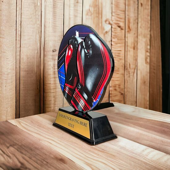 Trofeo Roswell en Acrílico Negro para Boxeo