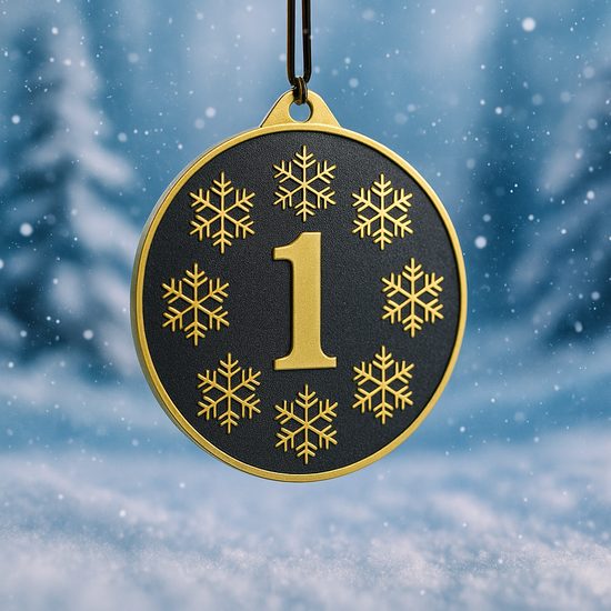 Medalla de Invierno de Acero Inoxidable 1º, 2º y 3º Lugar