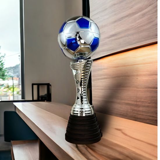 Trofeo Eminent Plata y Azul para Fútbol