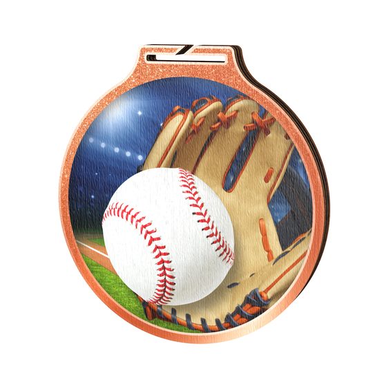 Medalla Habitat de Madera Ecológica para Béisbol Bronce