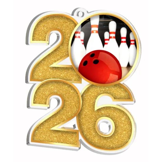 Medalla de Boliche 2026 de Acrílico