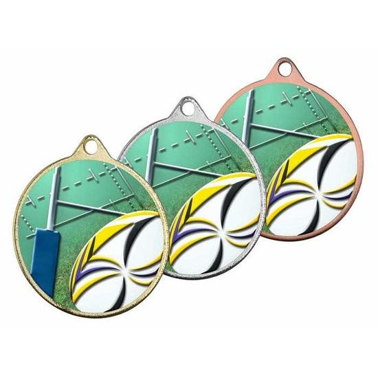 Medalla de Rugby Barnet Color Textura Impresión 3D MaxMedal