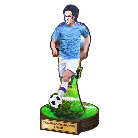 Trofeo Grove de Madera Real para Jugador de Fútbol