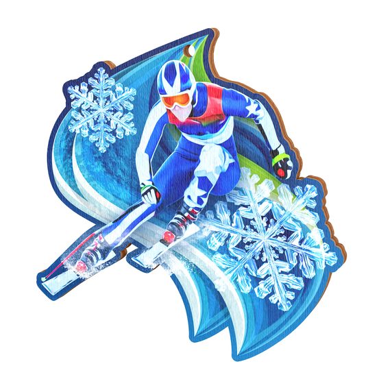 Medalla de Madera Ecológica Pravo para Esquí Alpino