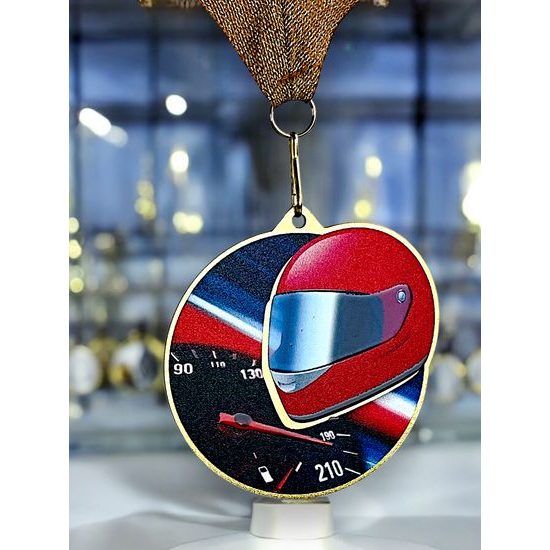 Medalla metálica para Motorsport acero inoxidable