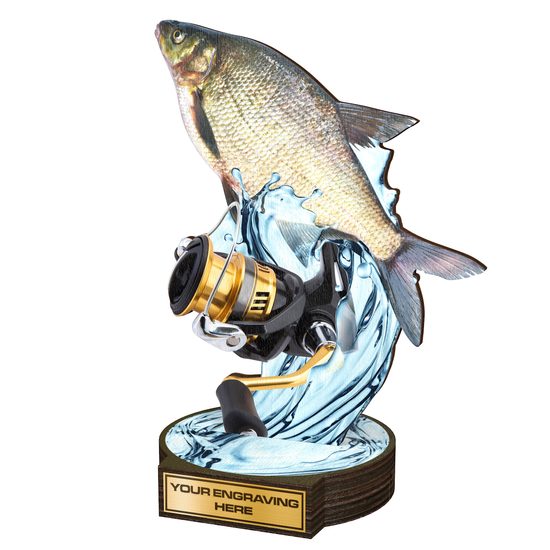 Trofeo Grove de Madera Real para Pesca de Carpas