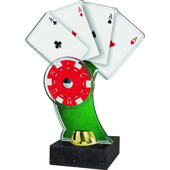 Trofeo Viena de Acrílico para Póker