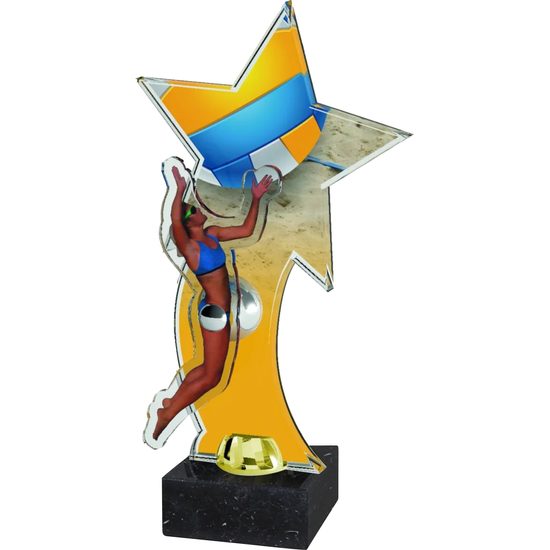 Trofeo Viena de Acrílico de Estrella para Voleibol de Playa