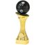 Trofeo de Boliche Dorado con Bola Negra 3D