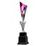 Trofeo Doble Base Conifer Plateado y Rosa
