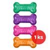 KONG Toy Squeezz Bone - hračka pro psy, M (15,5 x 7,5 x 4,5 cm), mix barev