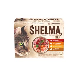 Shelma kapsičky kočka s kuřecím, hovězím, kachním a krůtím