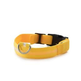 Svítící LED obojek pro psy - Firefly Z1 - USB dobíjení - žlutý