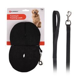 Stopovací vodítko Flamingo Ziggi, 15 metrů x 2 cm - černá