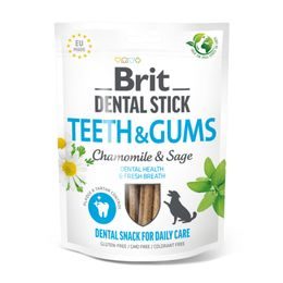 Brit Care Dog Dental Stick Teeth &amp; Gums with Chamomile &amp; Sage - dentální pamlsky pro psy, 7 ks