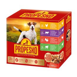 12x100g Propesko kapsa pes kuře+hovězí+krůta+jehně