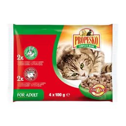 Propesko CAT 4x100g KAPSA Králičí, hovězí