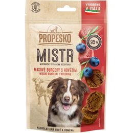 60g Propesko Mistr snack pes burger hovězí,borůvka,rozmarýn