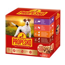 12x100g Propesko kapsa pes kuře/jehn,krut,krali/mrkev,hov