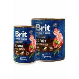 Brit Premium Dog by Nature konz Pork&Trachea 400g (vepřové a průdušnice)
