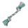 Uzel pro psy - Flamingo Rope Toy, 2 knoty, mátová, 31 x 5,5 (M)