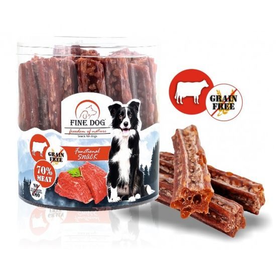 FineDog FUNKČNÍ tyčky HOVĚZÍ 25ks/dóza