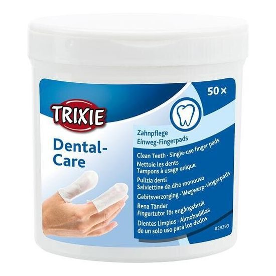 TRIXIE Dental Care jednorázové pečující návleky na prst na zuby pro psy a kočky (50ks)