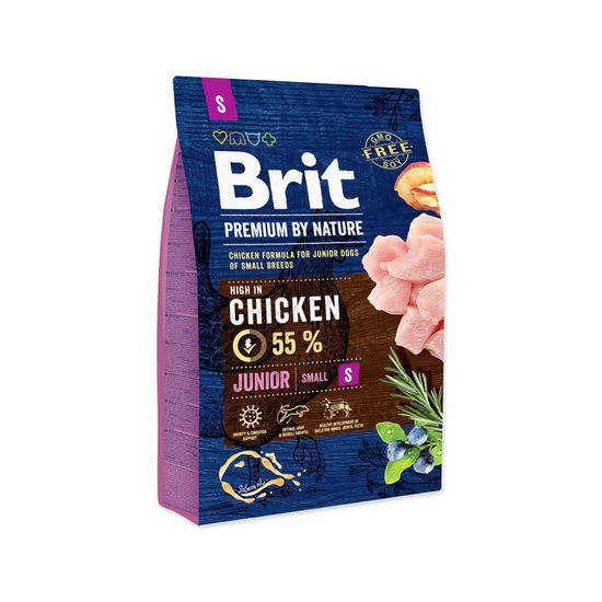 Brit Premium Dog by Nature Junior S 3kg (kuře)