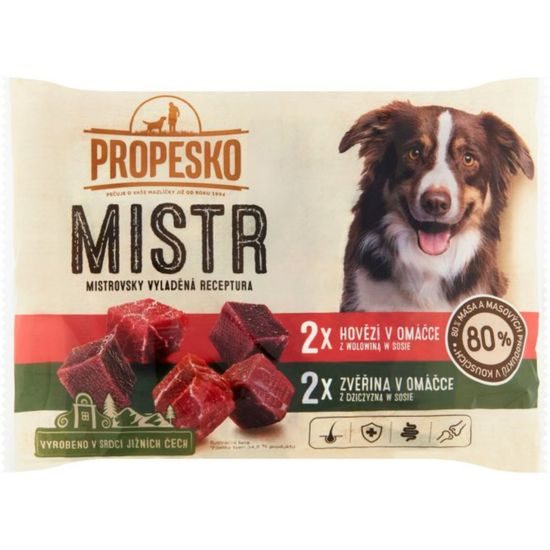 MISTR PES KAPSA 4x85g HOVĚZÍ, ZVĚŘINA