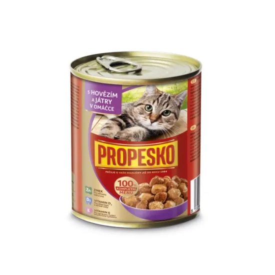 Propesko CAT 830g HOVĚZÍ+JÁTRA,PPF
