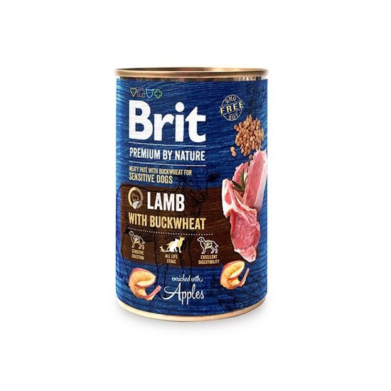 Brit Premium by Nature Lamb with Buckwheat 400g (jehněčí maso a pohanka)