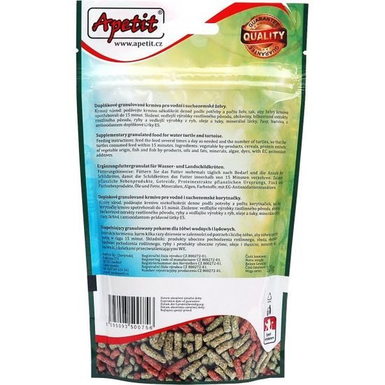 Apetit - Krmivo pro VODNÍ i SUCHOZEMSKÉ želvy 120g Color sticks