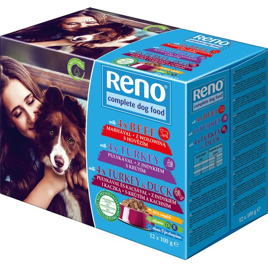 12x100g Reno kapsa pes hovězí, krůta, kachna