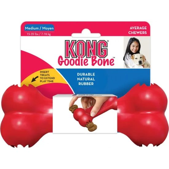 KONG Goodie Bone - gumová hračka pro psy - 18 cm (M)