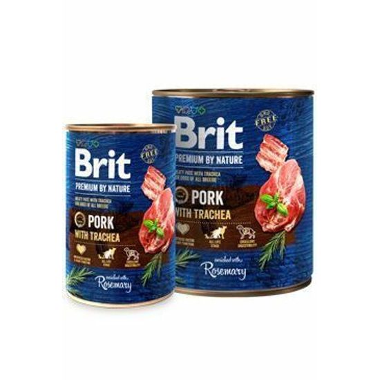 Brit Premium Dog by Nature konz Pork&Trachea 400g (vepřové a průdušnice)