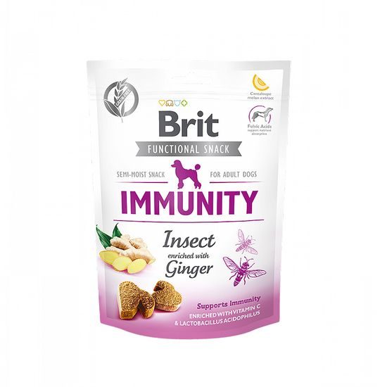 Brit Care Dog Functional Snack Immunity Insect (hmyz a zázvor) 150g