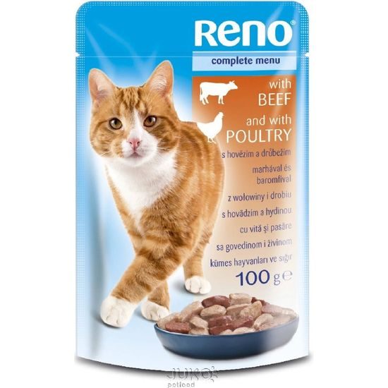 Reno CAT 100g KAPSA HOVĚZÍ, DRŮBEŽÍ