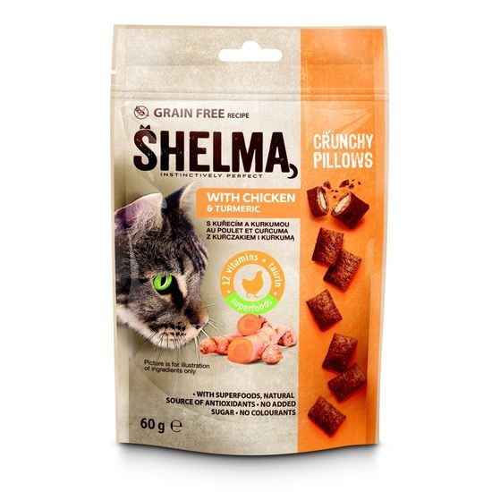 Shelma snack 60g KUŘE kurkuma CAT