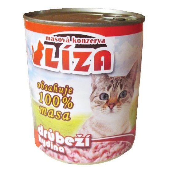LÍZA cat 800g DRŮBEŽÍ 100% masa ,konz CZ