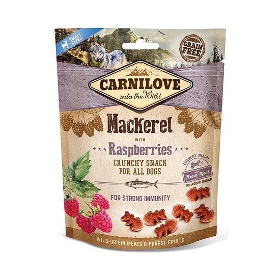 Carnilove Dog Crunchy Snack Mackerel &amp; Raspberries (makrela a maliny) 200g