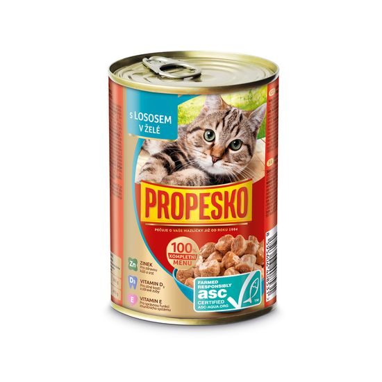 415g Propesko kousky kočka ASC losos v želé