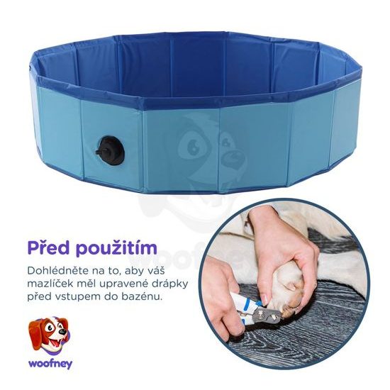 Flamingo Pet Pool Doggy Splatter - Bazén pro psy - modrý - ? 80 x 20 cm (S)