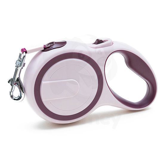 Samonavíjecí vodítko pro psy - Flexi Walk - vínová, pásek 5m/20 kg (L)