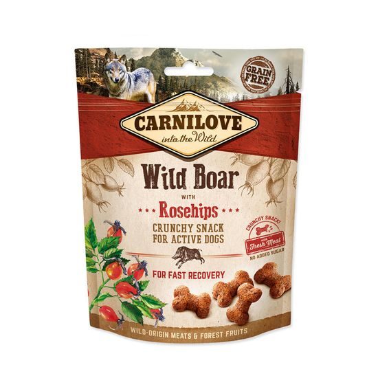 Carnilove Dog Crunchy Snack Wild Boar & Rosehips (divočák a šípek) 200g