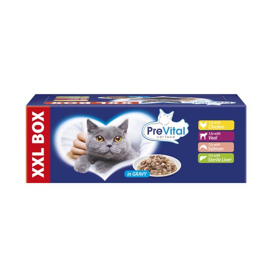 48x100g PreVital kapsa kočka XXL BOX